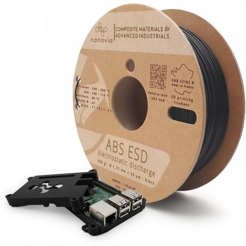 Filament 3 D ABS ESD Nanovia - 2,85 mm - noir - 2 kg - l'unité