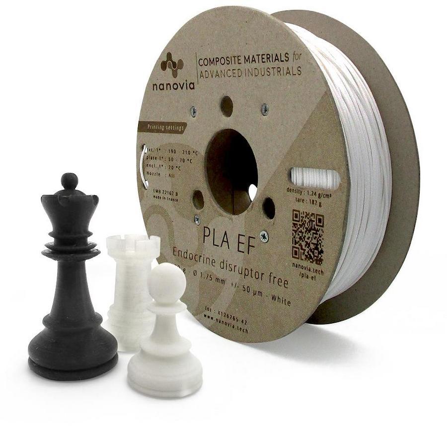 Filament 3 D PLA Nanovia - 1,75 mm - gris foncé - 1 kg - l'unité