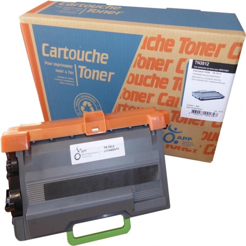 Toner compatible remanufacturé Brother TN3512 Noir - l'unité