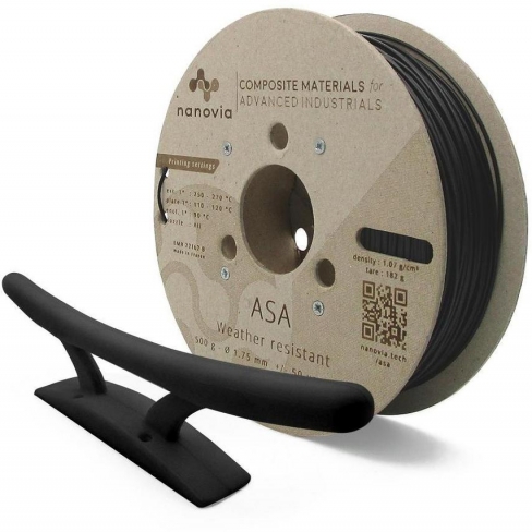 Filament 3 D ASA Nanovia - 2,85 mm - noir - 0,750 kg - l'unité