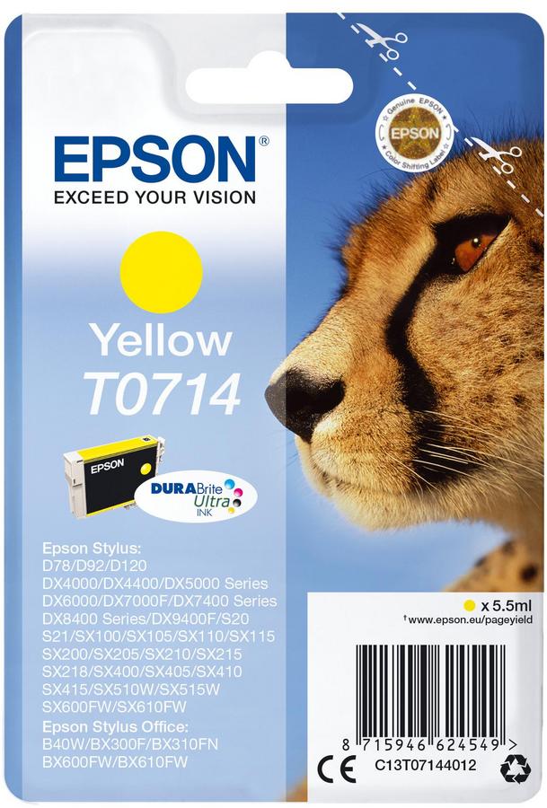 Cartouche d'encre Epson C13T07144022 - DuraBrite Ultra - jaune - l'unité
