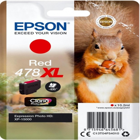 CART - BBTT4F54 - EPSON - 478XL ROUGE - PAR 1 POUR XP-15000