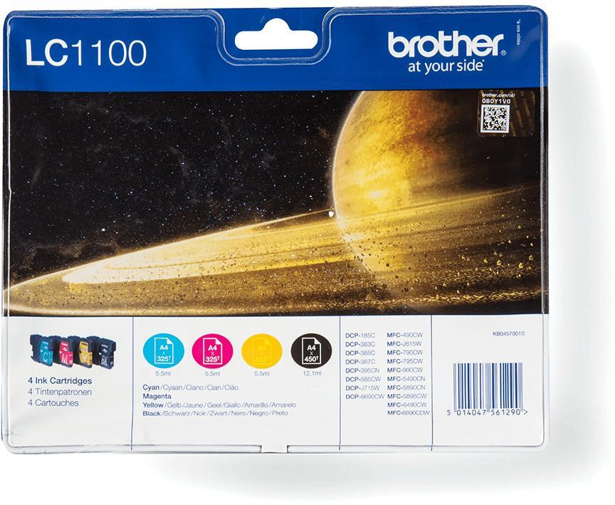 Cartouche d'encre Brother LC1100VALBP - noir et 3 couleurs - le pack