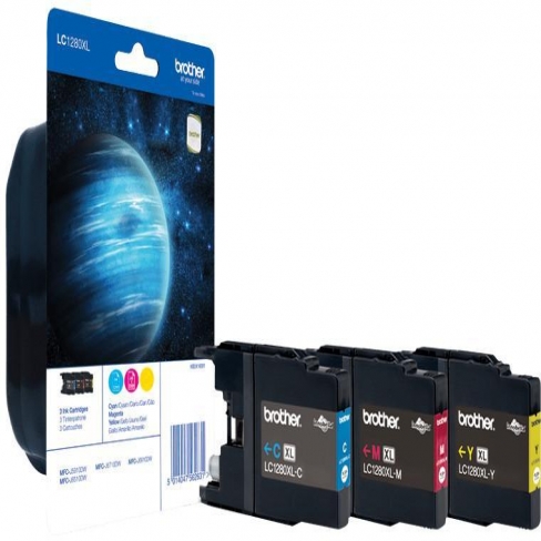 Cartouche d'encre Brother LC1280XLRBWBP - 3 couleurs - le pack