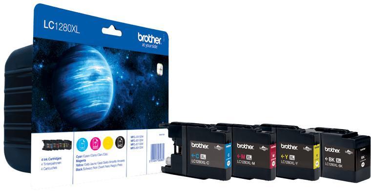 Cartouche d'encre Brother LC1280XLVALBP - noir et 3 couleurs - le pack