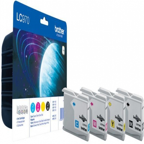 Cartouche d'encre Brother LC970VALBP - noir et 3 couleurs - le pack