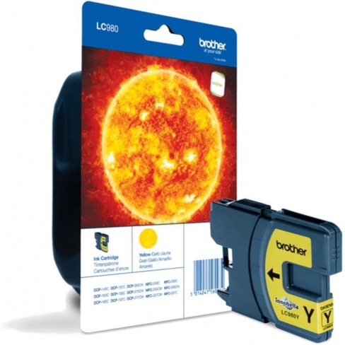 Cartouche d'encre Brother LC980YBP - jaune - l'unité