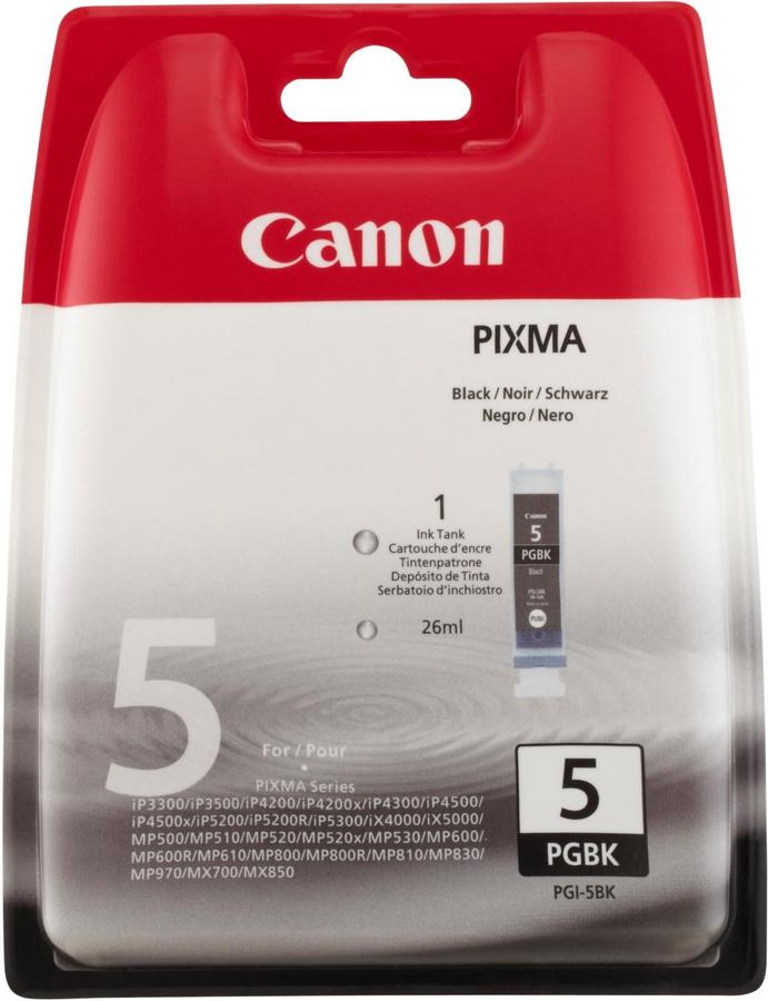 Cartouche d'encre Canon PGI5BK - 0628B029 - noir pigmenté - l'unité
