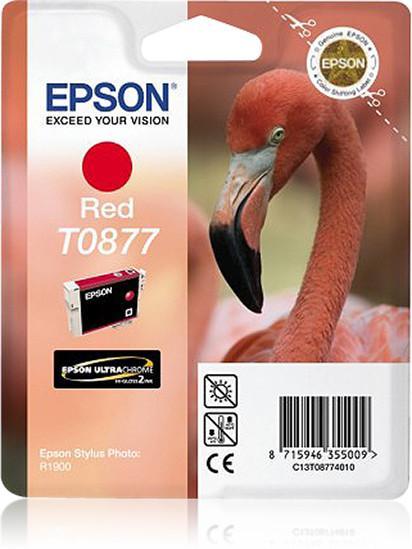 Cartouche d'encre Epson T087740 - rouge - l'unité
