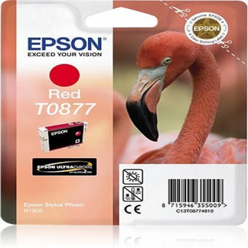Cartouche d'encre Epson T087740 - rouge - l'unité