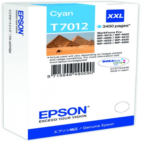 Cartouche d'encre Epson C13T7012401 - cyan - l'unité