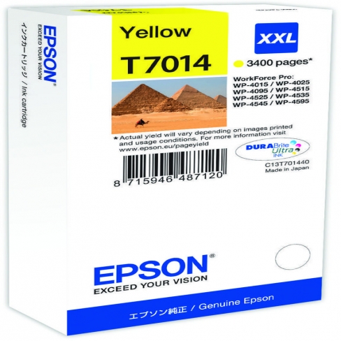 Cartouche d'encre Epson C13T7014401 - jaune - l'unité