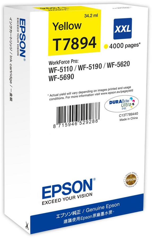 Cartouche d'encre Epson T7891 XXL C13T789440 - jaune - l'unité
