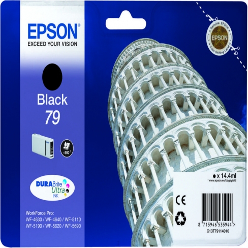 Cartouche d'encre Epson 79 Tour de Pise T7911 - noir - l'unité