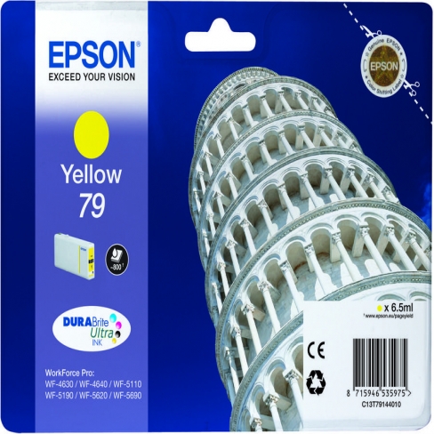 Cartouche d'encre Epson 79 Tour de Pise T7914 - jaune - l'unité