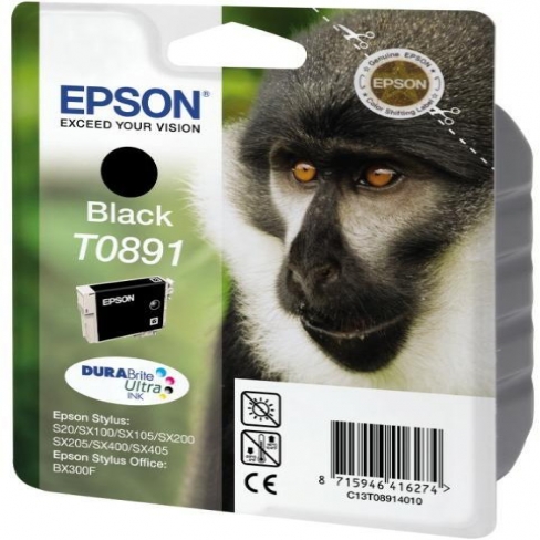 Cartouche d'encre Epson Singe C13T08914011 - DuraBrite - ultra noir - l'unité