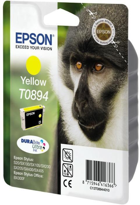 Cartouche d'encre Epson Singe C13T08944010 - DuraBrite - ultra jaune - l'unité