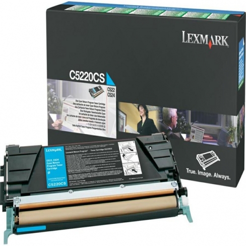 Cartouche Lexmark C5220CS - cyan - l'unité
