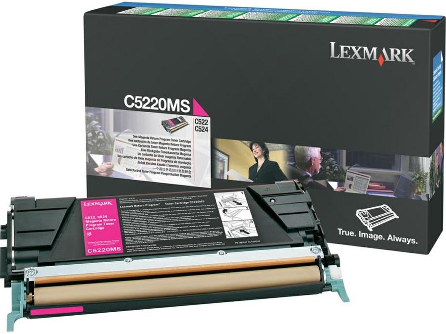 Toner laser Lexmark C5220MS - magenta - l'unité