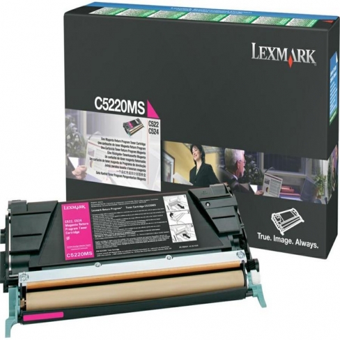 Toner laser Lexmark C5220MS - magenta - l'unité