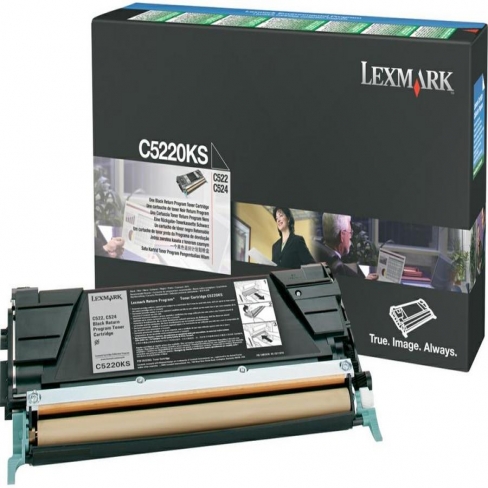 Toner laser Lexmark C522A3KG - noir - l'unité