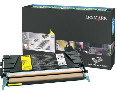 Toner laser Lexmark C522A3YG - jaune - l'unité