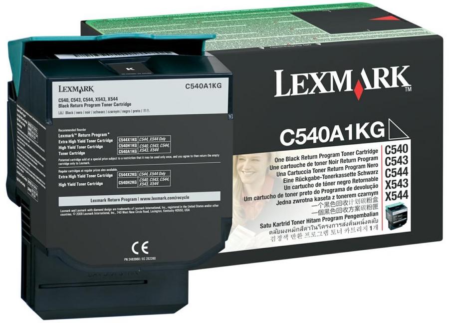 Toner laser Lexmark de programme retour C540A1KG - noir - l'unité