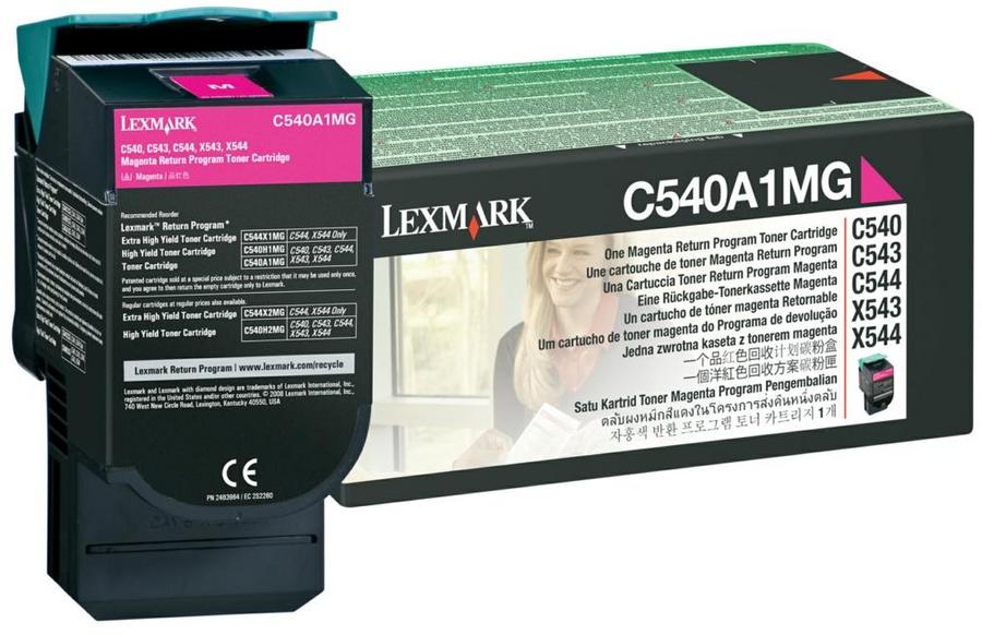 Toner laser Lexmark de programme retour C540A1MG - magenta - l'unité