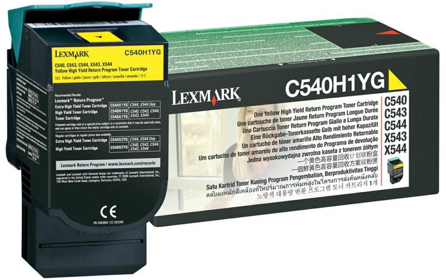 Toner laser Lexmark C540H1YG - jaune - l'unité