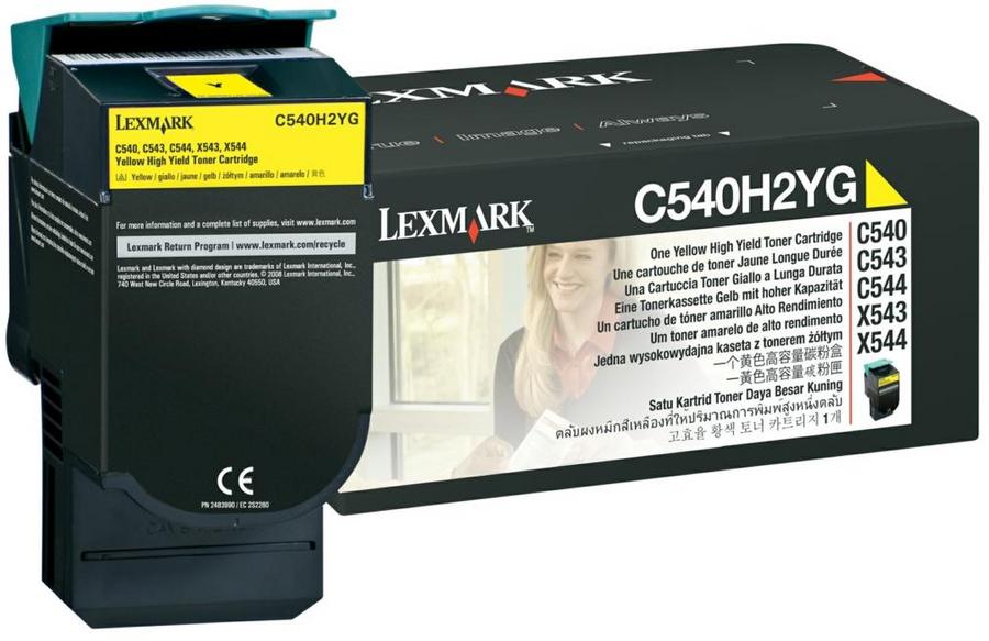 Cartouche laser Lexmark - C540H2YG - jaune - l'unité