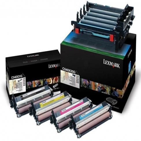 Kit image Lexmark C540X74G - noir et couleur - l'unité