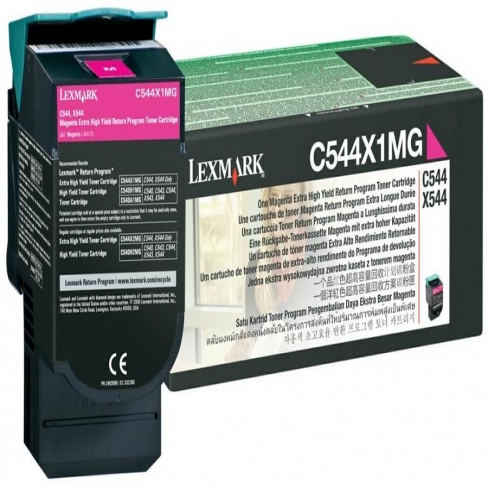 Toner laser Lexmark C544X1MG - magenta - l'unité