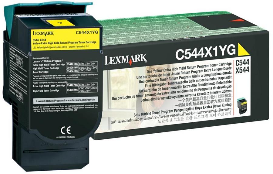 Toner laser Lexmark C544X1YG - jaune - l'unité