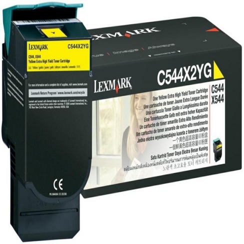 Cartouche laser Lexmark - C544X2YG - jaune - l'unité