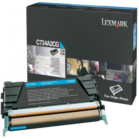 Toner laser Lexmark C734A1CG - cyan - l'unité