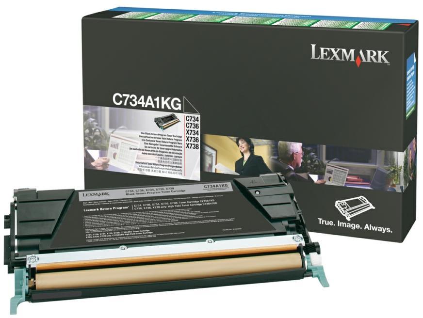 Toner laser Lexmark C734A1KG - noir - l'unité