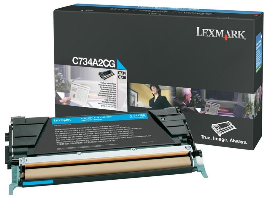 Cartouche laser Lexmark - C734A2CG - cyan - l'unité