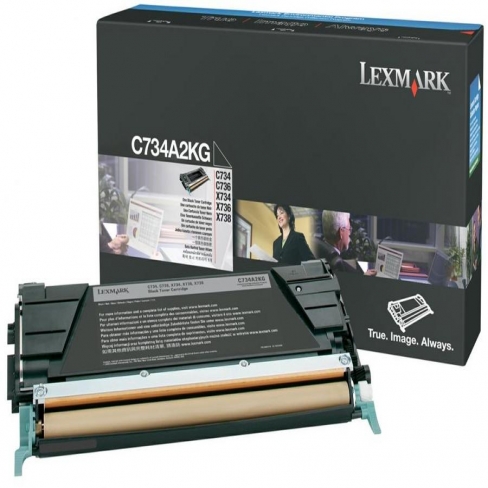 Cartouche laser Lexmark - C734A2KG - noir - l'unité