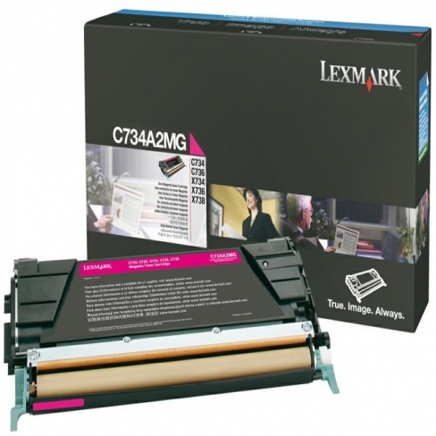 Cartouche laser Lexmark - C734A2MG - magenta - l'unité