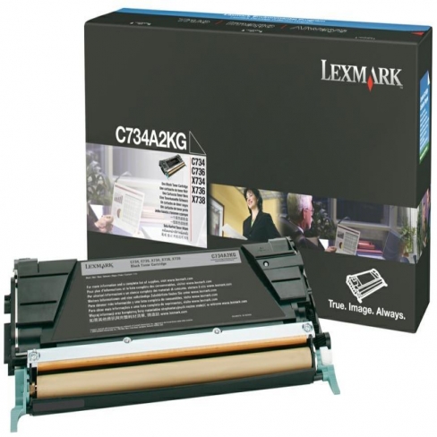 Cartouche laser Lexmark - C734A2YG - jaune - l'unité