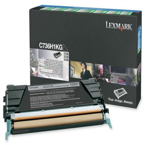 Toner laser Lexmark C736H1KG - noir return - l'unité