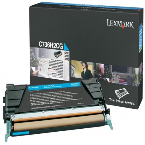 Cartouche laser Lexmark - C736H2CG - cyan - l'unité