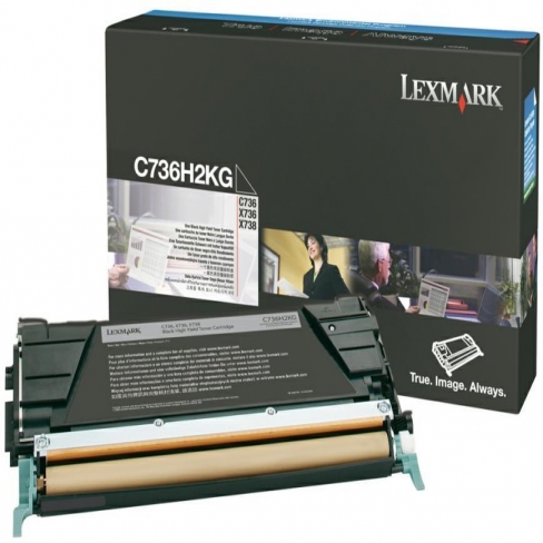 Cartouche laser Lexmark - C736H2KG - noir - l'unité