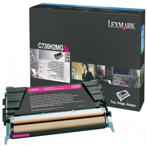 Cartouche laser Lexmark - C736H2MG - magenta - l'unité