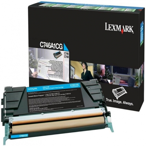 Toner laser Lexmark C746A1CG - cyan - l'unité