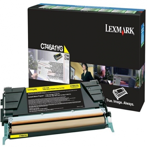 Toner laser Lexmark C746A1YG - jaune - l'unité