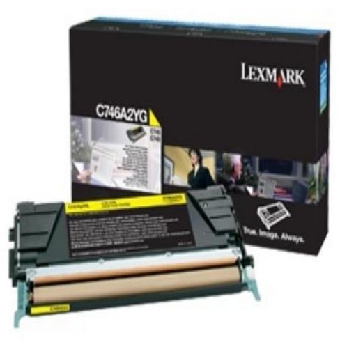 Toner laser Lexmark C746A3YG - jaune - l'unité