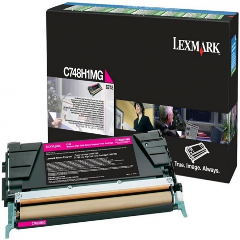 Toner laser Lexmark C748H1MG - magenta - l'unité