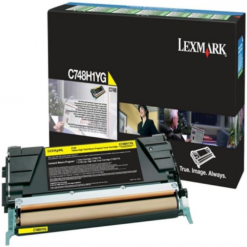 Toner laser Lexmark C748H1YG - jaune - l'unité