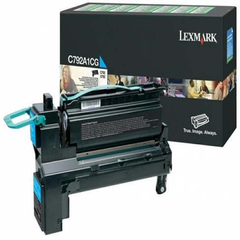 Toner laser Lexmark C792A1CG - cyan - l'unité
